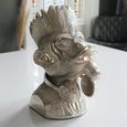 Grey Metal Monkey Head Wine Holder - Set of 2