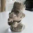 Grey Metal Monkey Head Wine Holder - Set of 2