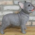 Grey Frenchie Statue - Set of 2 - Resin