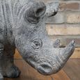 Grey Rhino Statue - Resin