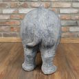 Grey Rhino Statue - Resin
