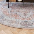 Havana Rug - Orange and Blue - Round - 200cm x 200cm