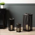 Lanterns - Hollow Black Metal - Set of 2 - 3 Lanterns