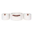 Jarana Basket - Set of 3 - Fabric - White
