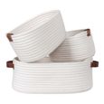 Jarana Basket - Set of 3 - Fabric - White