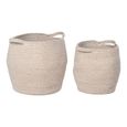 Lamas Basket - Set of 2 - Fabric - Beige