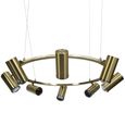 Stukely Pendant - Brushed Brass - Eight Spotlight