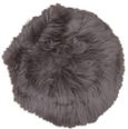Round Seat Cushion - Lambskin - Light Brown