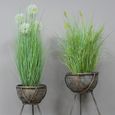 Artificial Flower Planters - Set of 2 - Metal