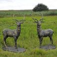 Standing Stags - Metal - Set of 2