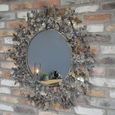 Wall Mirror - Round - Ornate Butterfly - Set of 2 - Metal