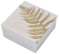 Trinket Box - White and Gold Stone - Small