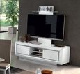 Elite Wall TV Panel - with Glass Shelf - Bianco Antico