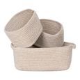Mora Basket - Set of 3 - Fabric - Beige