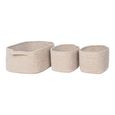 Mora Basket - Set of 3 - Fabric - Beige