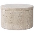 Storage Jar - Round - Travertine - Natural