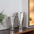 Pierre Vase - Silver Hammered Effect - Set of 2 - Metal