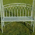 Garden Bench - Pistachio Green Metal - Arch Style
