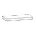 Rauch Blue Shelves For Sliding Wardrobe - Set of 2