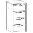 Rauch Orange 45cm Width Compartment Interior 4 Drawer For Sliding Wardrobe