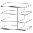 Orange Compartment Shelf Commitment - 67.5cm Width