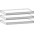 Rauch Orange Plus 45cm Width For Interior Division Corner Wardrobe Shelves - Set of 3