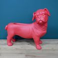 Bull Dog Planter - Red - Resin