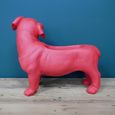 Bull Dog Planter - Red - Resin
