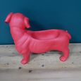 Bull Dog Planter - Red - Resin