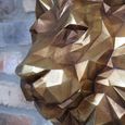 Resin Geometric Lion Head - Set of 2