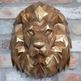 Resin Geometric Lion Head - Set of 2