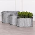 Metal Planter - Ribbed - Small