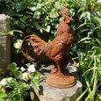 Rusty Garden Statue - Large Cockerel