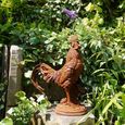 Rusty Garden Statue - Large Cockerel