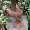 Rusty Garden Statue - Small Cockerel