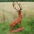 Rusty Stag Statue - Outdoor - Set of 2 - Metal