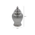 Ginger Jar - Silver Ceramic