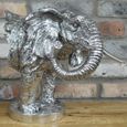 Silver Elephant Statue - Set of 2