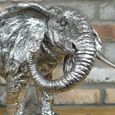 Silver Elephant Statue - Set of 2
