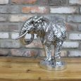 Silver Elephant Statue - Set of 2
