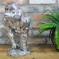 Silver Gorilla Statue - Set of 2
