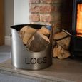 Silver Logs Kindling Buckets and Matchstick Holder