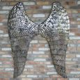 Silver Metal Giant Angel Wings