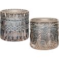 Smoked Glass Jar - Set of 2