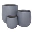 Stanbury Fiberclay Pots - Grey - Set of 3