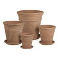 Sutton Decoration Pot - Brown Terracotta - Set of 4