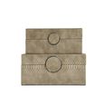 Jewellery Box - Taupe Snake Faux Leather - Set of 2