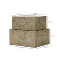 Jewellery Box - Taupe Snake Faux Leather - Set of 2