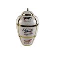 Ginger Jar - White Ceramic - Horse Design