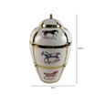 Ginger Jar - White Ceramic - Horse Design